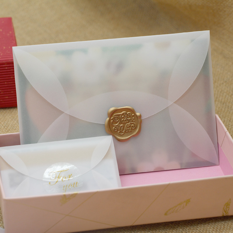 투명 봉투 빈티지 편지 봉투, 반투명 종이 봉투, 작은 결혼식 초대장용, 10 개/묶음